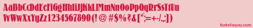 LouiscdBold Font – Red Fonts on Pink Background