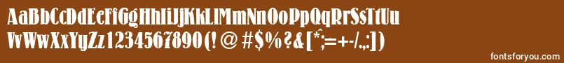 LouiscdBold Font – White Fonts on Brown Background