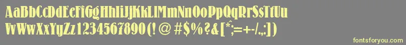 LouiscdBold Font – Yellow Fonts on Gray Background