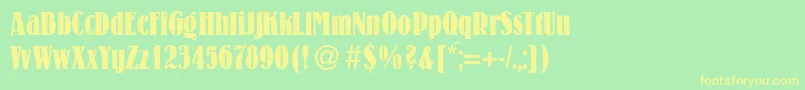 LouiscdBold Font – Yellow Fonts on Green Background