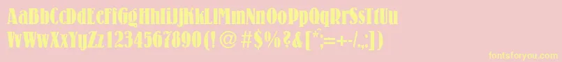 LouiscdBold Font – Yellow Fonts on Pink Background