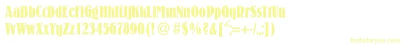 LouiscdBold Font – Yellow Fonts on White Background