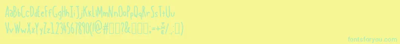 Czcionka BreakTheChain – zielone czcionki na żółtym tle