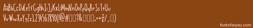 Шрифт BreakTheChain – розовые шрифты на коричневом фоне