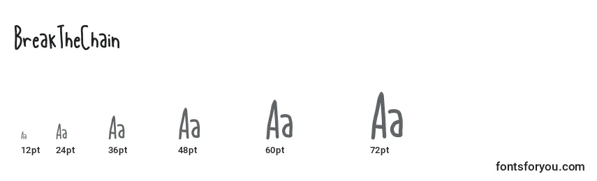 BreakTheChain Font Sizes