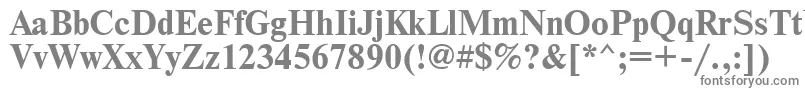 UkrainiantimesetBold-fontti – harmaat kirjasimet valkoisella taustalla