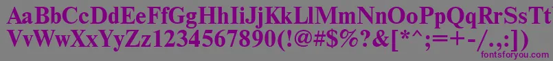 UkrainiantimesetBold Font – Purple Fonts on Gray Background