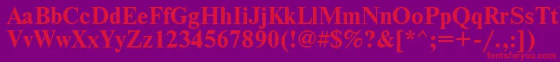 UkrainiantimesetBold Font – Red Fonts on Purple Background