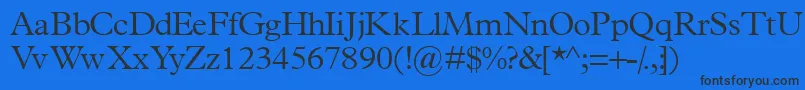 Terminuslightssk-Schriftart – Schwarze Schriften auf blauem Hintergrund
