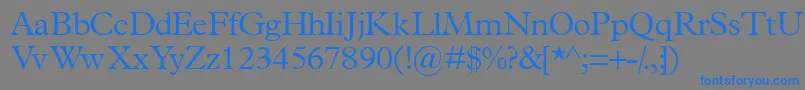 Terminuslightssk Font – Blue Fonts on Gray Background