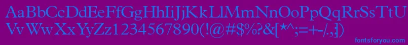 Terminuslightssk Font – Blue Fonts on Purple Background