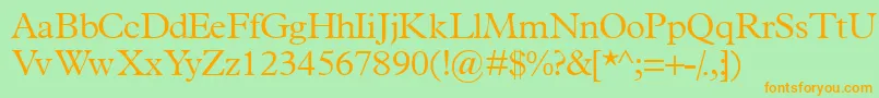 Terminuslightssk Font – Orange Fonts on Green Background