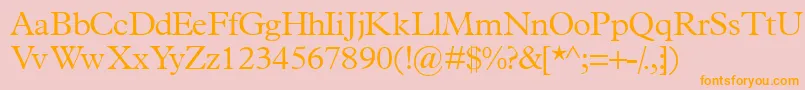 Terminuslightssk Font – Orange Fonts on Pink Background