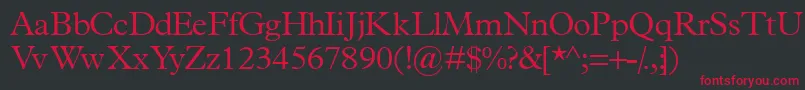 Terminuslightssk Font – Red Fonts on Black Background