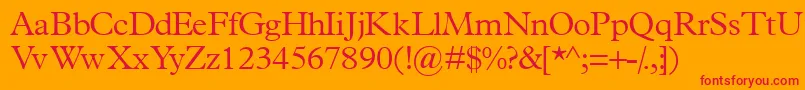 Terminuslightssk Font – Red Fonts on Orange Background