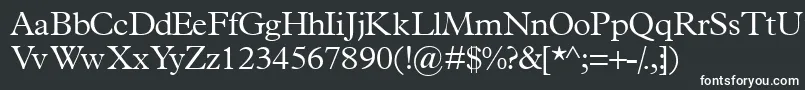 Terminuslightssk-fontti – valkoiset fontit mustalla taustalla