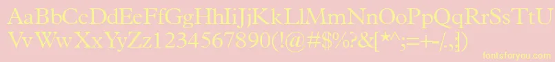 Terminuslightssk Font – Yellow Fonts on Pink Background