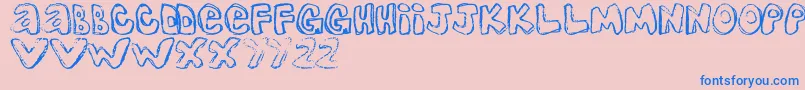 OneOne2 Font – Blue Fonts on Pink Background