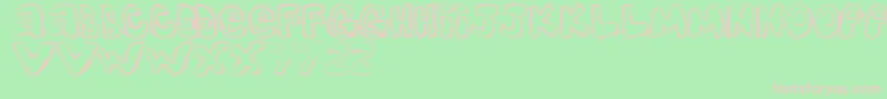 OneOne2 Font – Pink Fonts on Green Background