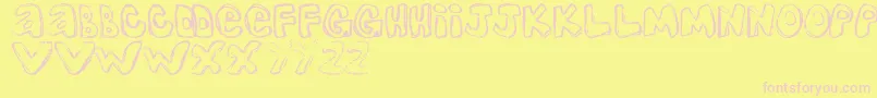 OneOne2 Font – Pink Fonts on Yellow Background