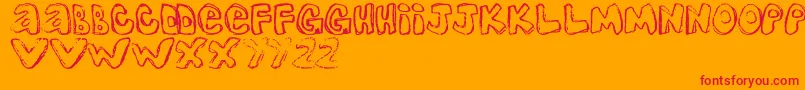 OneOne2 Font – Red Fonts on Orange Background