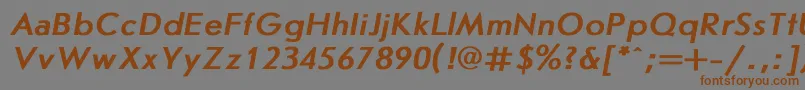 JournalsansBoldItalic Font – Brown Fonts on Gray Background