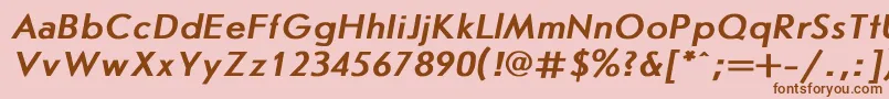 JournalsansBoldItalic Font – Brown Fonts on Pink Background