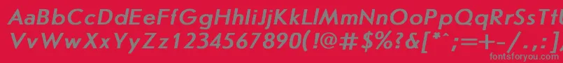 Шрифт JournalsansBoldItalic – серые шрифты на красном фоне