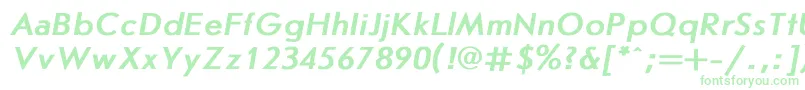 JournalsansBoldItalic-fontti – vihreät fontit valkoisella taustalla