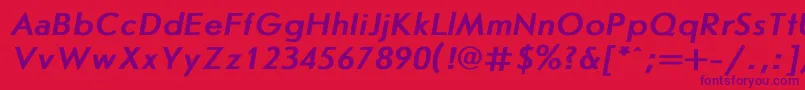 JournalsansBoldItalic Font – Purple Fonts on Red Background