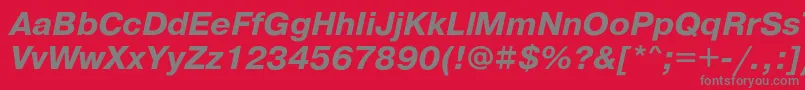 Шрифт PragmaticacBoldoblique – серые шрифты на красном фоне