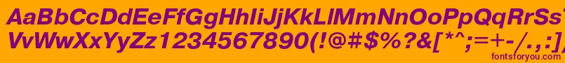 PragmaticacBoldoblique Font – Purple Fonts on Orange Background