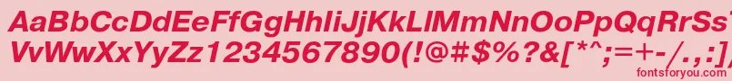 PragmaticacBoldoblique Font – Red Fonts on Pink Background