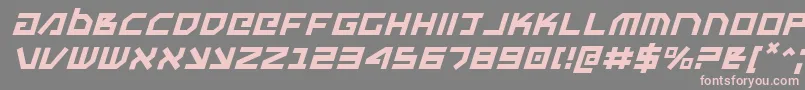 フォントUnoestadoi – 灰色の背景にピンクのフォント