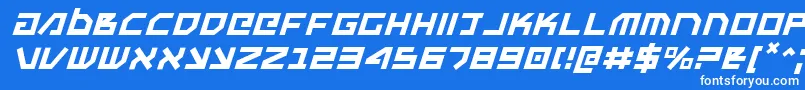 フォントUnoestadoi – 青い背景に白い文字
