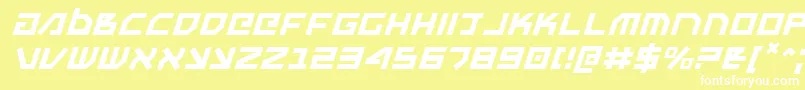 フォントUnoestadoi – 黄色い背景に白い文字