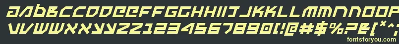 Unoestadoi-Schriftart – Gelbe Schriften auf schwarzem Hintergrund