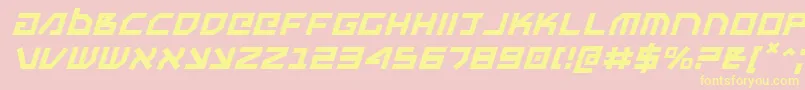 Unoestadoi-Schriftart – Gelbe Schriften auf rosa Hintergrund