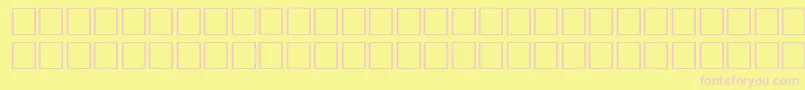 McsHor1SIAbrade2000-fontti – vaaleanpunaiset fontit keltaisella taustalla