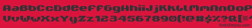 V5xtende Font – Black Fonts on Red Background