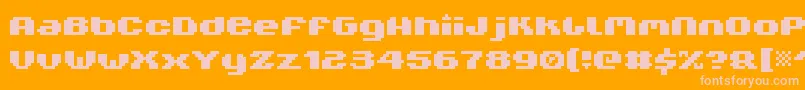 V5xtende Font – Pink Fonts on Orange Background