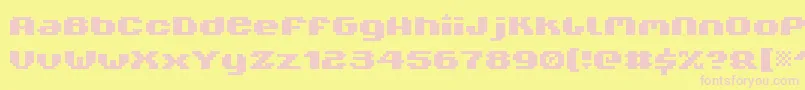 V5xtende Font – Pink Fonts on Yellow Background