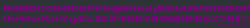 V5xtende-Schriftart – Violette Schriften auf schwarzem Hintergrund