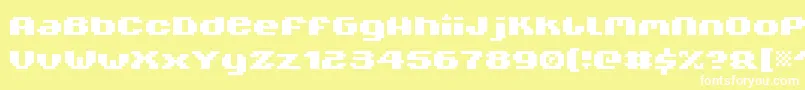 V5xtende Font – White Fonts on Yellow Background