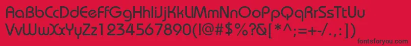 Bauhausmediumc Font – Black Fonts on Red Background