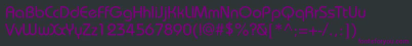 Шрифт Bauhausmediumc – фиолетовые шрифты на чёрном фоне