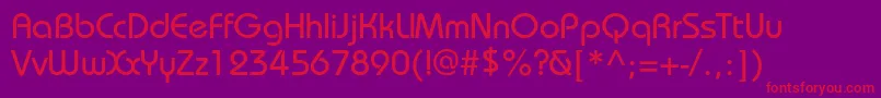 Bauhausmediumc Font – Red Fonts on Purple Background