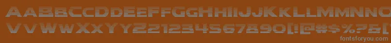 フォントModithorsongrad – 茶色の背景に灰色の文字