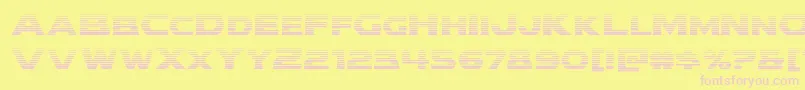 Modithorsongrad-fontti – vaaleanpunaiset fontit keltaisella taustalla