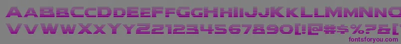 Шрифт Modithorsongrad – фиолетовые шрифты на сером фоне